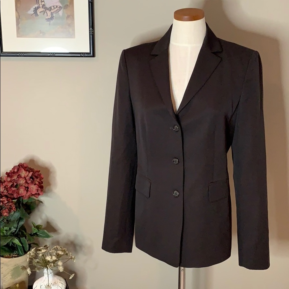 🦋 J. Crew Dark Chocolate Brown Wool Blazer Jacket